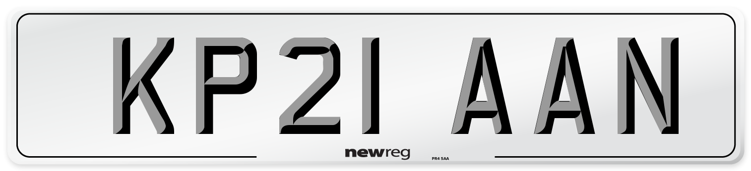 KP21 AAN Number Plate from New Reg